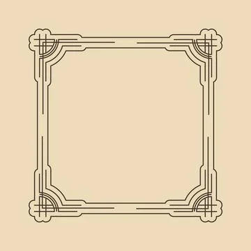 Art deco frame. Artwork graphic pattern. Creative template of wedding 스톡 일러스트