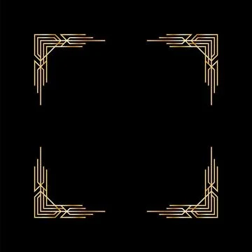 Art deco frame. Artwork graphic pattern culture. Orante wedding invintation Stock Illustration