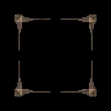 Art deco frame. Artwork graphic pattern. Creative template of wedding 스톡 일러스트