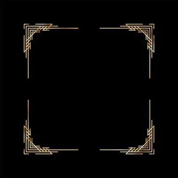 Art deco frame. Artwork graphic pattern. Creative template of wedding 스톡 일러스트