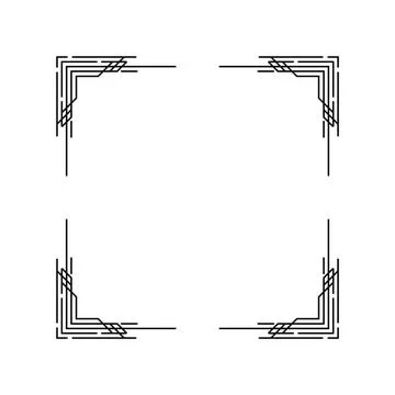 Art deco frame. Artwork graphic pattern. Orante wedding invintation background Stock Illustration