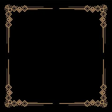 Art deco frame. Artwork graphic pattern. Creative template of wedding invitation 스톡 일러스트