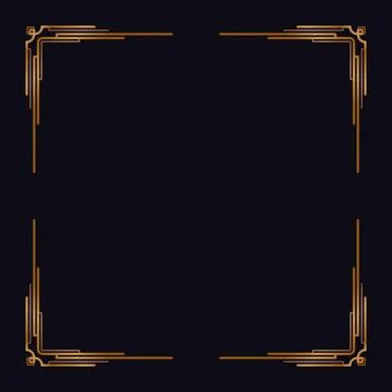 Art deco frame. Artwork graphic pattern in vintage style. Ornate wedding 스톡 일러스트