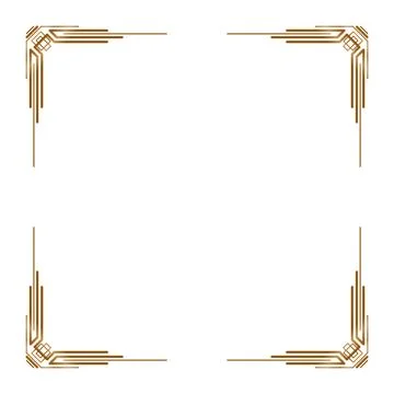 Art deco frame. Artwork graphic pattern in vintage style. Ornate wedding 스톡 일러스트