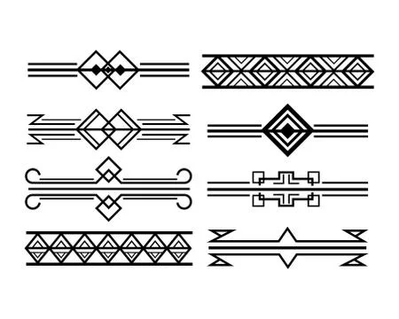 Art deco frames and borders Illustrazione stock