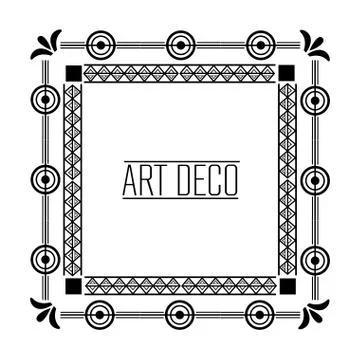 Art deco frames and borders Illustrazione stock
