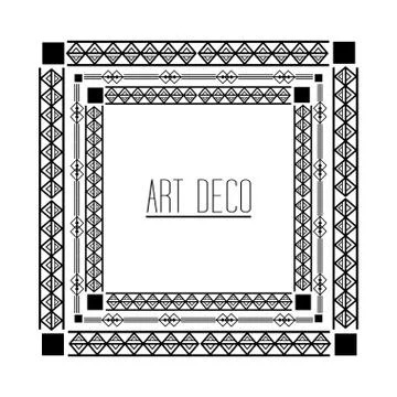 Art deco frames and borders Stock Illustration
