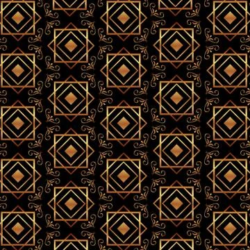 Art deco frames and borders Illustrazione stock