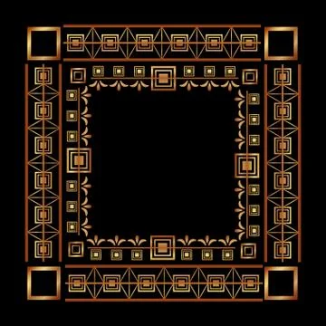 Art deco frames and borders Stock Illustration