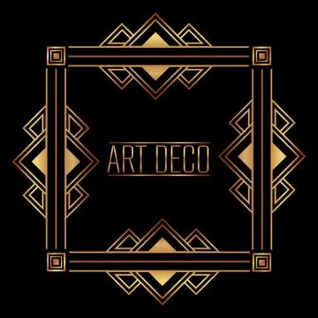 Art deco frames and borders Illustrazione stock
