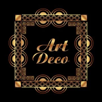 Art deco frames and borders Illustrazione stock