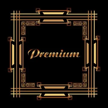 Art deco frames and borders Illustrazione stock