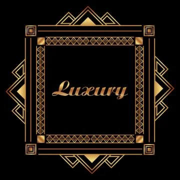 Art deco frames and borders Illustrazione stock