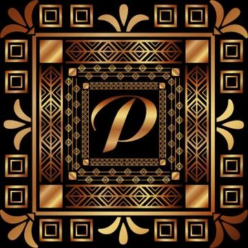 Art deco frames and borders Illustrazione stock