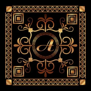 Art deco frames and borders Illustrazione stock