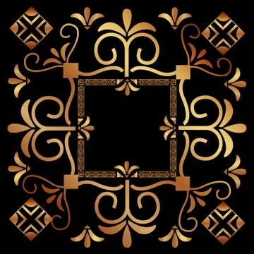 Art deco frames and borders Illustrazione stock