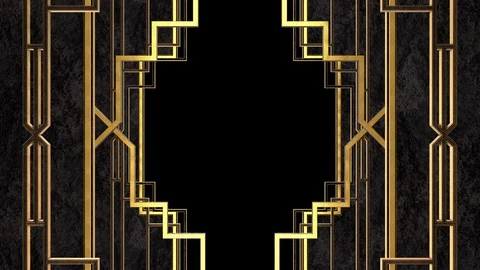 Art Deco Gatsby Golden Black Partitions ... | Stock Video | Pond5