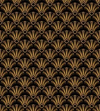 Art Deco Gatsby Pattern Background 库存插图