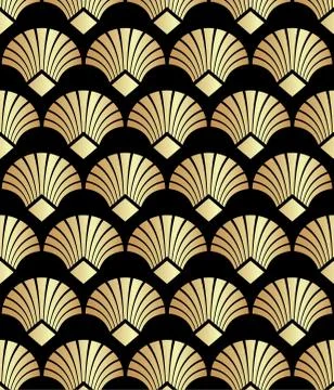 Art Deco Gatsby Pattern Background 库存插图