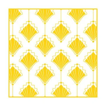 Art deco geometric fan pattern design Stock Illustration