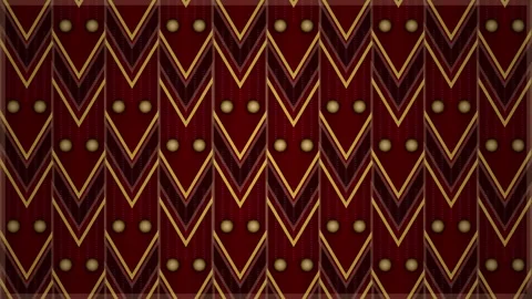 Art Deco Geometric Pattern Seamless Loop - Burgundy and Gold Abstract Backg.. Stock Footage 346660488