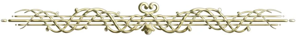 Art Deco golden border with interlocking lines Stockillustratie