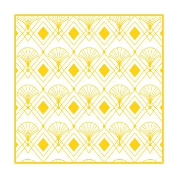 Art deco golden pattern with geometric shapes Stock Illustration