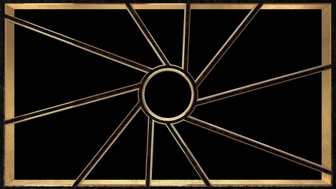Art Deco Gun barrel sequence background. ALPHA MATTE. Stock Footage 125120272