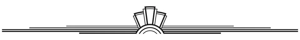 Art Deco Header, lines Stock Illustration