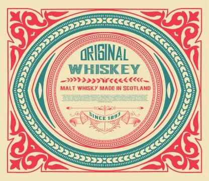 Art-deco label Stock Illustration