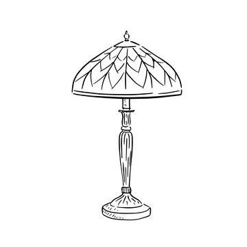 Art Deco lamp Stock Illustration