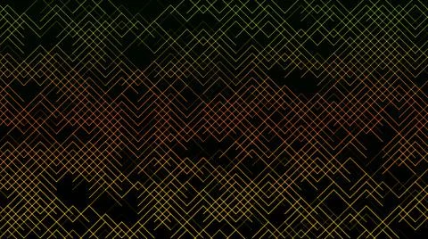 Art deco orange pattern background with diamond shapes. Geometric seamless pa Stock Illustration