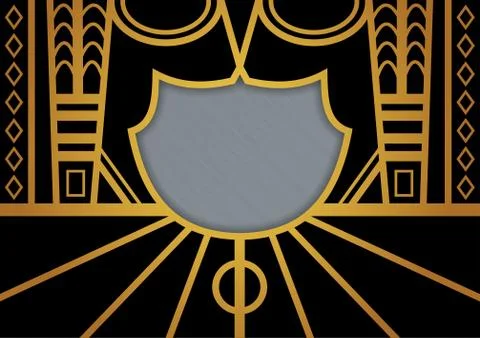 Art Deco Page Border Stock-Illustration