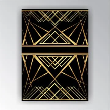 Art Deco page template Stock Illustration
