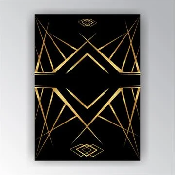 Art Deco page template Stock Illustration