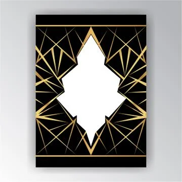 Art Deco page template Stock Illustration