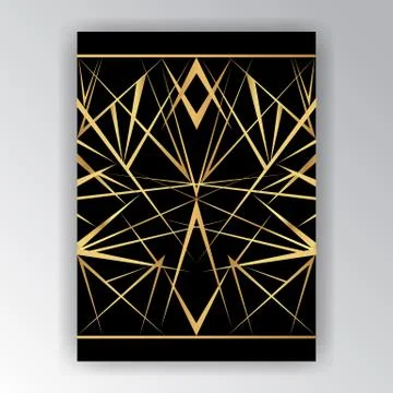 Art Deco page template 库存插图