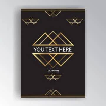 Art Deco page template Stock Illustration