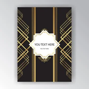 Art Deco page template Stock Illustration