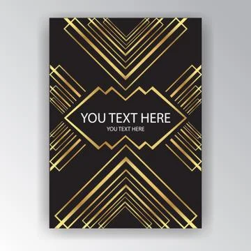 Art Deco page template Stock Illustration