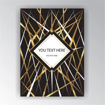 Art Deco page template Stock Illustration