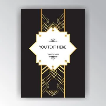 Art Deco page template Stock Illustration