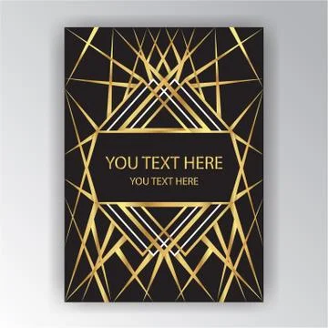 Art Deco page template Stock Illustration