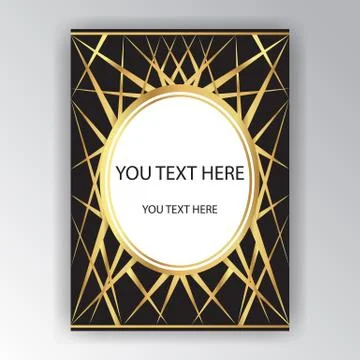 Art Deco page template Stock Illustration