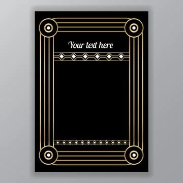 Art deco page template Stock Illustration