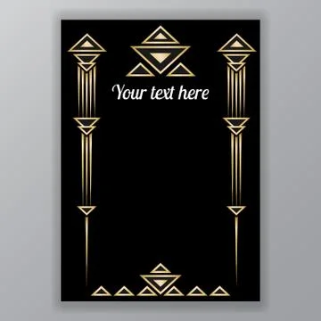 Art deco page template Stock Illustration