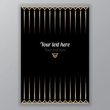 Art deco page template Stock Illustration