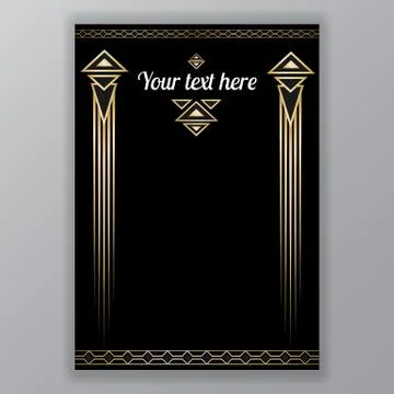 Art deco page template Stock Illustration