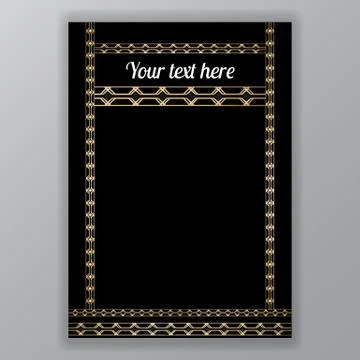 Art deco page template Stock Illustration