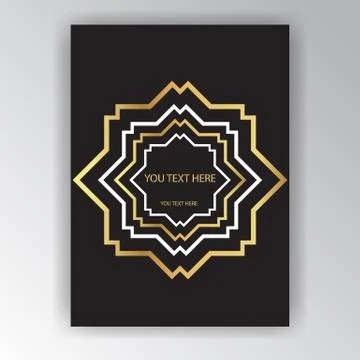 Art Deco page template, octagonal geometric pattern with zoom in effect for p イラスト素材